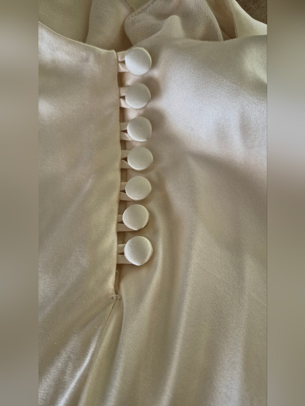 Reformation Jeany 100% Silk Satin Halter Slip Maxi Dress Ivory size 0 NWT - Picture 10 of 15